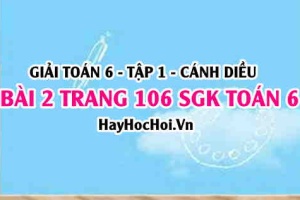 Giải bài 2 trang 106 Toán 6 Tập 1 SGK Cánh Diều: Hình thang cân